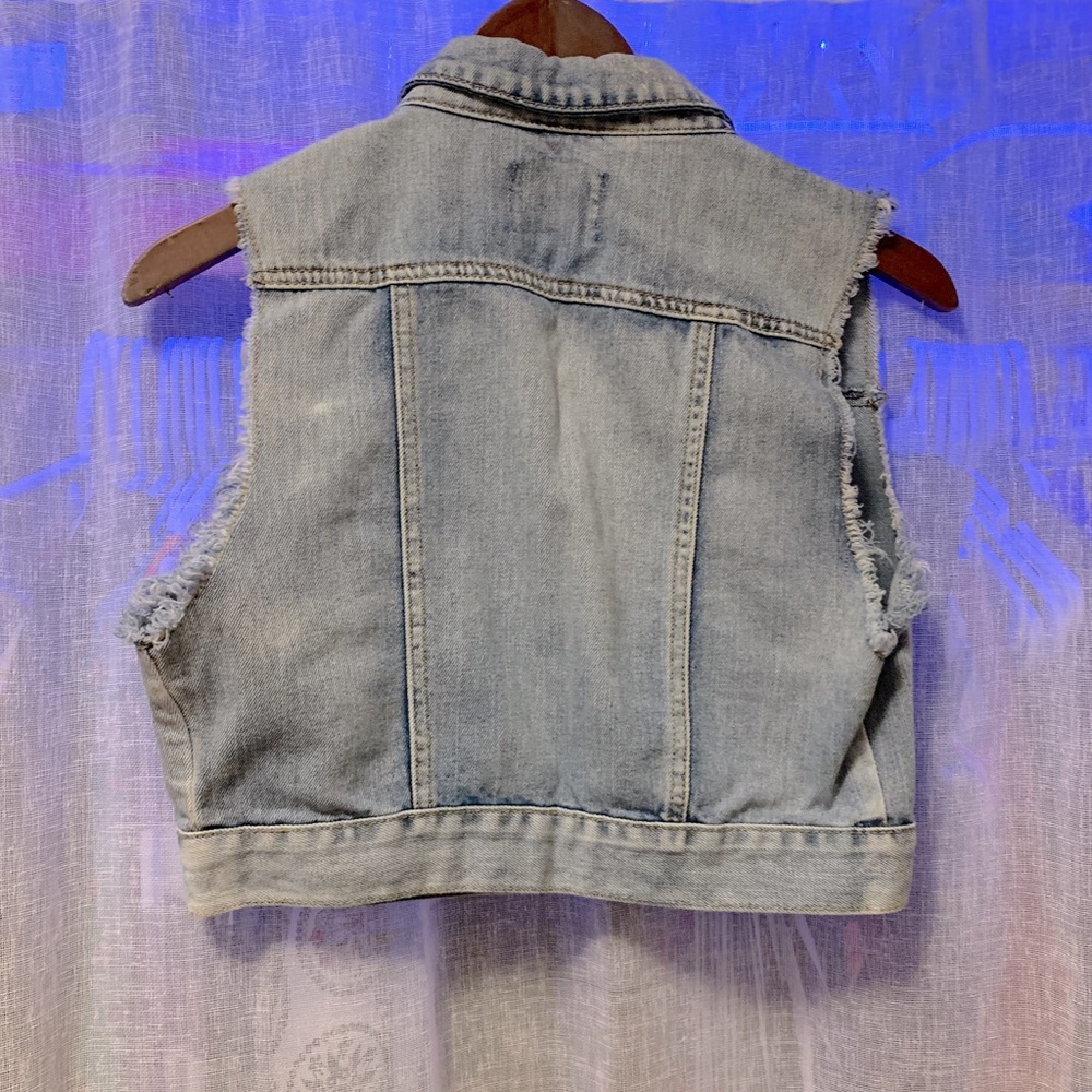 Love Culture cropped Jean Vest Size M - Picture 3 of 3